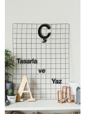 Özgürce Büyük Ç Harfi Kendi Cümlelerini Yaz 2 Adet Helvetica Font Duvar Yazısı