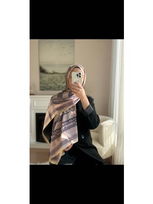 Buscarfs Gül Kurusu Krem Ipek Şal