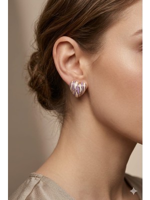 Tılsım Accesories Kalp Küpe Gold