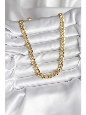 Norino 14K Gold Renk Kaplama Kalın Zincir Model cm Kadın Kolye