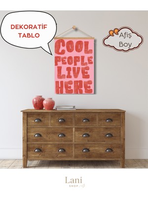 Özgürce A3 Tarz Dekoratif Tablo, Doğal Ahşap Askılı, Jut Ipli Minimal Duvar Sanatı