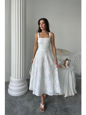 Lokadi Kadın Korse Detaylı Uzun Brode Elbise