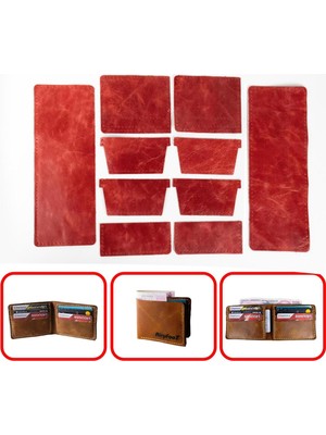 Özgürce Kendi Kendine Yapılabilen 8 Kartlık Bifold Erkek Cüzdan Seti