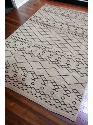 Özgürce Modern Pamuk Döküme Kilim, Kaymaz, Şık ve Dayanıklı Ev Tekstili