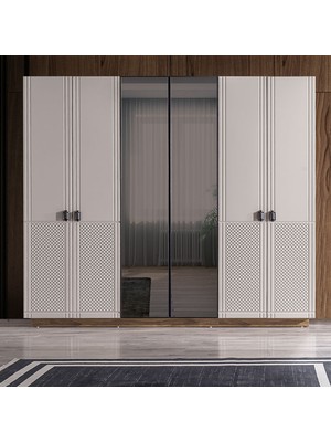 Edsy Home Luna 6 Kapaklı Gardırop