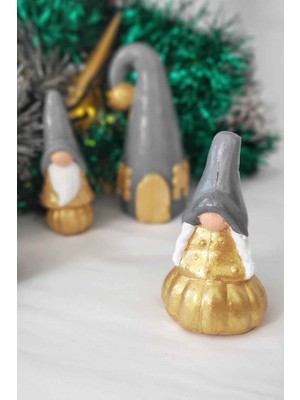 Özgürce El Emeği Gnome Bay ve Cüce Dekoratif Hediye Seti, Yılbaşı Süsleri
