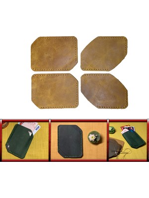 Özgürce Kendi Kendine Yapılabilen Mini Deri Kartlık Seti, Hobi ve El Sanatları Için