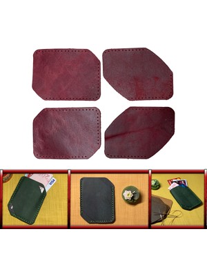 Özgürce Kendin Yap Mini Deri Kartlık Seti, Hobi ve El Sanatları Için Mükemmel Seçim