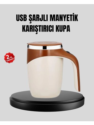 Masa Dostu USB Şarjlı Manyetik Karıştırıcı Kupa Otomatik Karıştırma Paslanmaz Çelik Tdms-07