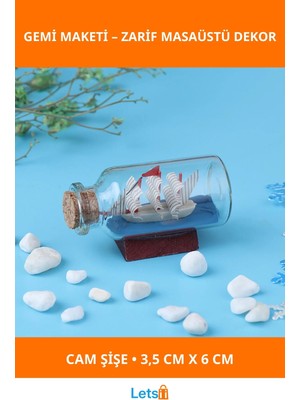 Özgürce Mini Boy Dekoratif Gemi Maketi, Şık ve Detaylı Tasarım