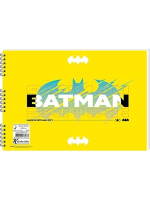 4 Adet   Batman 25*35 15 Yp. Spiralli Resim Defteri