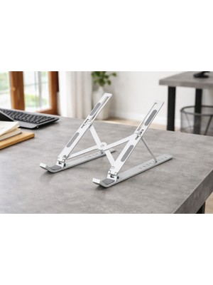 Linalp Alüminyum Ayarlanabilir Laptop Standı Ergonomik Notebook Yükseltici Soğutucu Katlanabilir 6900020250321 Notebook Standı