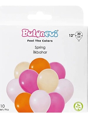 4 Adet Balonevi Ilkbahar Balon Seti 30 cm 10'lu