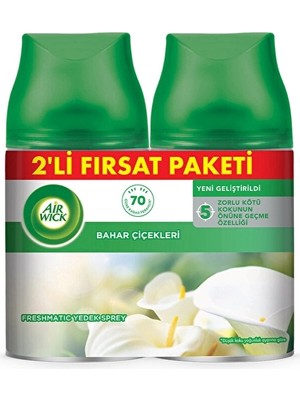 4 Adet   Air Wick Fresh Bahar Çiçekleri 2'li