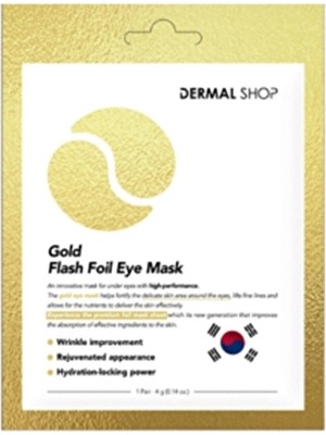 3 Adet  Dermal 3 Katmanlı Altın Gold Flash Foil Göz Altı Torbalarına Karşı Kağıt Göz Maskesi 4 gr