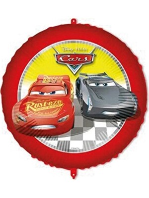 3 Adet Cars Folyo Balon 46 cm Yuvarlak