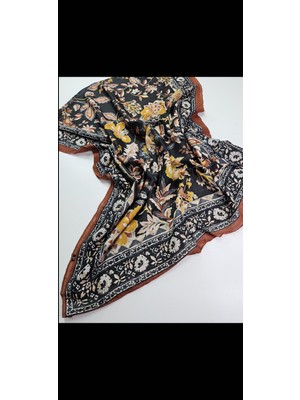 Buscarfs Çiçek Desen Yün Şal