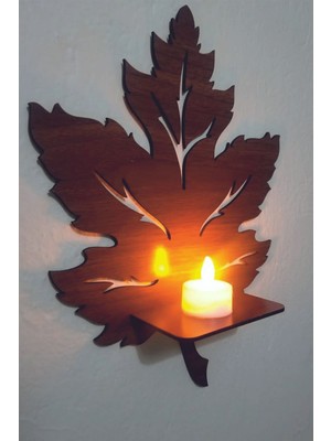 Özgürce Kahverengi Çınar Yaprağı Dekoratif Ev Süsleme Öğesi