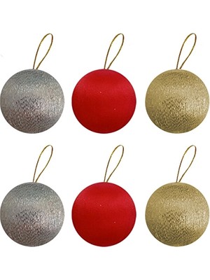 KİKA 2 Adet Kika Asorti Ağaç Süsleme Topları 4 cm 6'lı