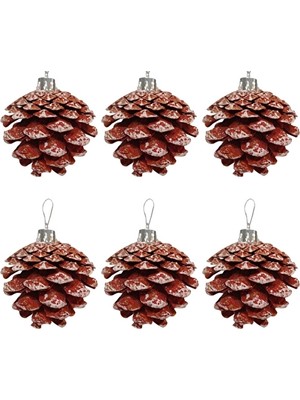 KİKA 2 Adet Kika Kozalak Süs 6'lı 4cm YB562