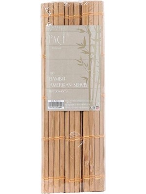3 Adet  Paçi Bambu Amerikan Servis 3'lü