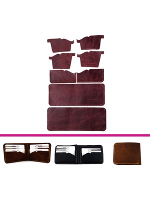 Özgürce Yatay 6 Kartlıklı Erkek Cüzdan Kendin Yap Hazır Kesim