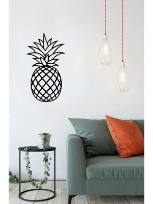 Özgürce Canlı Ananas Temalı Metal Tablo, Modern ve Şık Dekorasyon Parçası