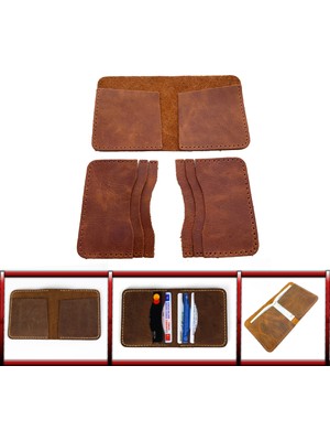 Özgürce Hazır Kesim Deri Parça, Koza Deri Cüzdan Yapımı Için Hobi Malzemesi