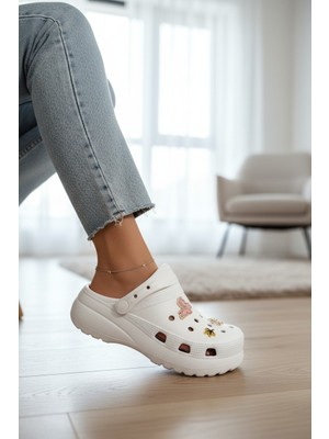 Enoch Kadın Charm Detaylı Konforlu Günlük Sabo Terlik