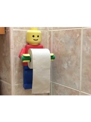 Özgürce Eğlenceli LEGO Figürü Tasarımlı Tuvalet Kağıdı Tutucu