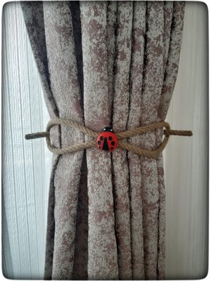 Özgürce Uğur Böceği Tasarımlı Kanat Perde Tutucu, Şık ve Pratik Süsleme