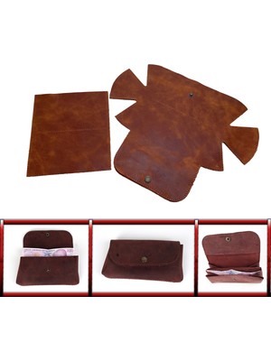 Özgürce Kendin Yap Büyük Kadın Deri Cüzdan, Hazır Kesim Parça ile Şık ve Kullanışlı