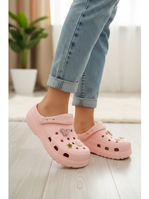 Enoch Kadın Charm Detaylı Konforlu Günlük Sabo Terlik