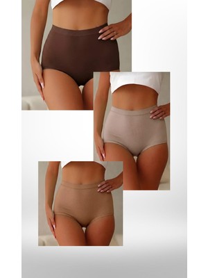 Berrak Qulothes 3 Lü Toparlayıcı Özel Kalıp Yüksek Bel Mikro Kadın Külot