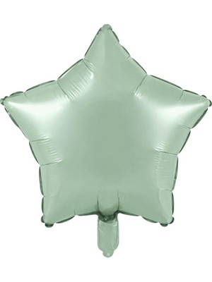 Patladı Gitti Pastel Yeşil Yıldız Folyo Balon 45 cm – Bebek Çocuk Parti Kutlama