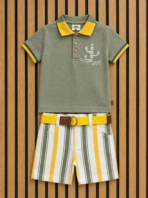 NerKids Erkek Çocuk Kaktüs Desenli Takım