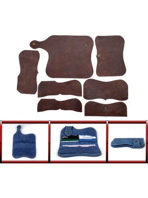 Özgürce Kendin Yap Deri Cüzdan Parçaları, Şık ve Pratik Tasarım Seti