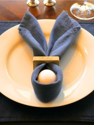 Özgürce Kişiye Özel 6'lı 3D Tasarımlı Peçete Halkası Seti