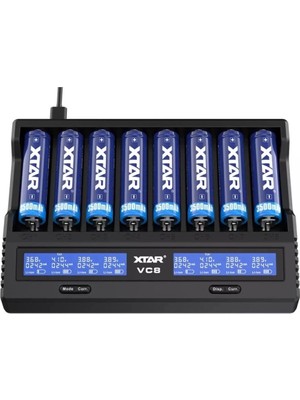 Eco Port Xtar Vc8 Sekizli Li-Ion / Nı-Cd / Nı-Mh Pil Şarj Cihazı