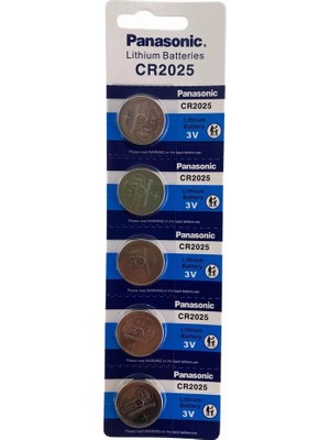 Eco Port Panasonic CR2025 3V Lityum Bios Baskül Terazi Pili 5’li Kartela 5 Adet