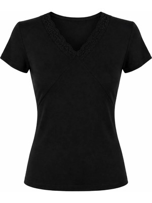 Trender Basic Siyah Kadın Bluz 10717