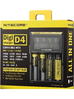 Eco Port Nitecore D4 Digi Charger Li-Ion / Nı-Cd / Nı-Mh / Lifepo4 Dijital Pil Şarj Cihazı