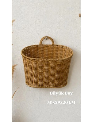 Özgürce Rattan Taşınabilir Sepet Çiçeklik, Şık ve Fonksiyonel Dekorasyon Ürünü