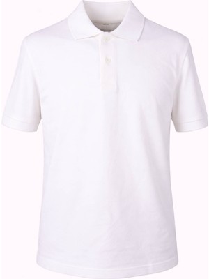 Trender 2127 Düz Pike Ekru Erkek Polo Yaka T-Shirt 26YL71L58019
