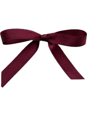 Bordo Fiyonk Saten Kurdele 50 Adet - 10 mm Süsleme, Nikah Şekeri, Hediye, Çeyiz Süs, Balon Süsü