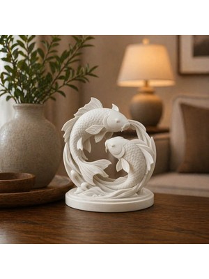 Freya Feng Shui Yin Yang Balık Figürü Uyum Bolluk ve Enerji Dengesi Dekor Objesi