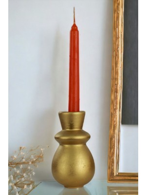 Özgürce Şamdan Mumluk Dekoratif Altın Renk Tealight Mumluk Şık Tasarım