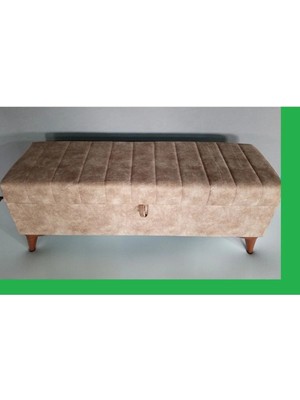 120X40X45 Cayz Yatak Ucu Puf S.kahve