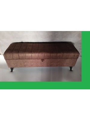 120X40X45 Cayz Yatak Ucu Puf Kahverengi