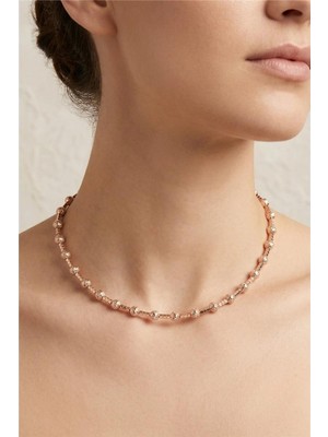 Petek Aksesuar Taşlı Şık Tarz Zarif Choker Tasma Kolye
